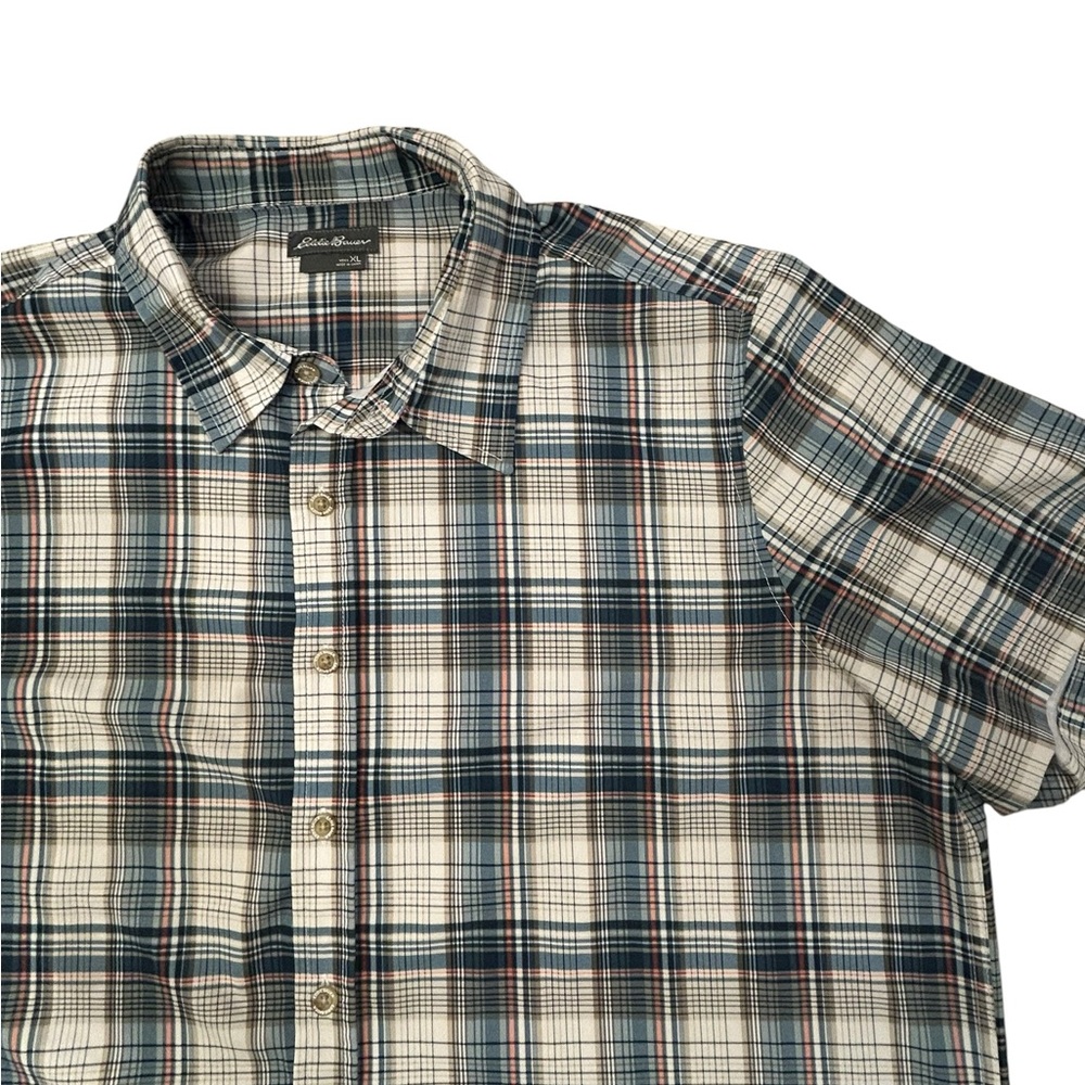 Eddie Bauer Men's  Plaid‎ Shirt XL